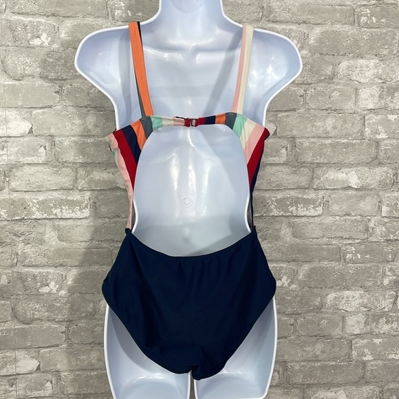 Hollister Striped Cutout One Piece Swim Suit - Picture 3 of 6